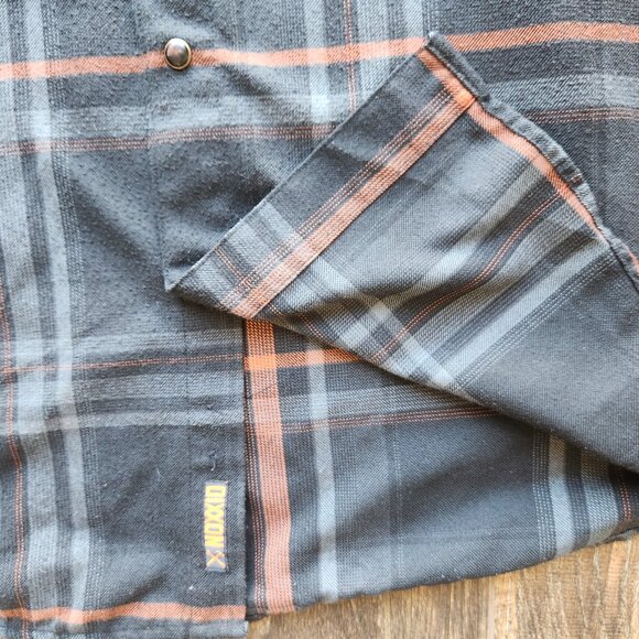 DIXXON x FOX Flannel Form Function Snap Shirt Long Sleeve Black Orange - Picture 4 of 10